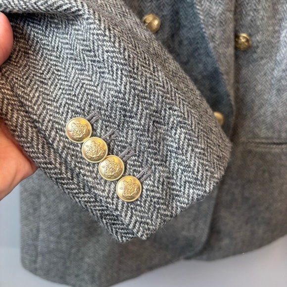 J Crew 8T Bristol Blazer Gold Buttons Moon Quality British Cloth Wool - Picture 8 of 14